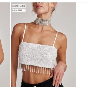 Sequin crop top